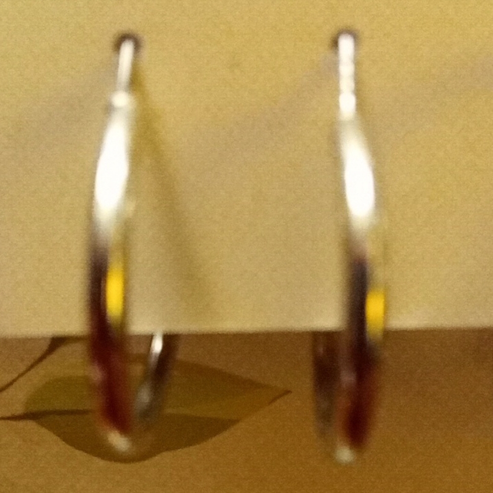George Shiny Silver Hoop Earrings Collection - Picture 5 of 8